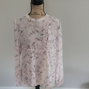 Avia Light Pink Floral Women's Blouse